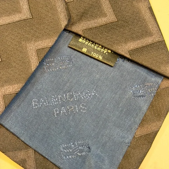 Balenciaga Black Zigzag Pattern Tie